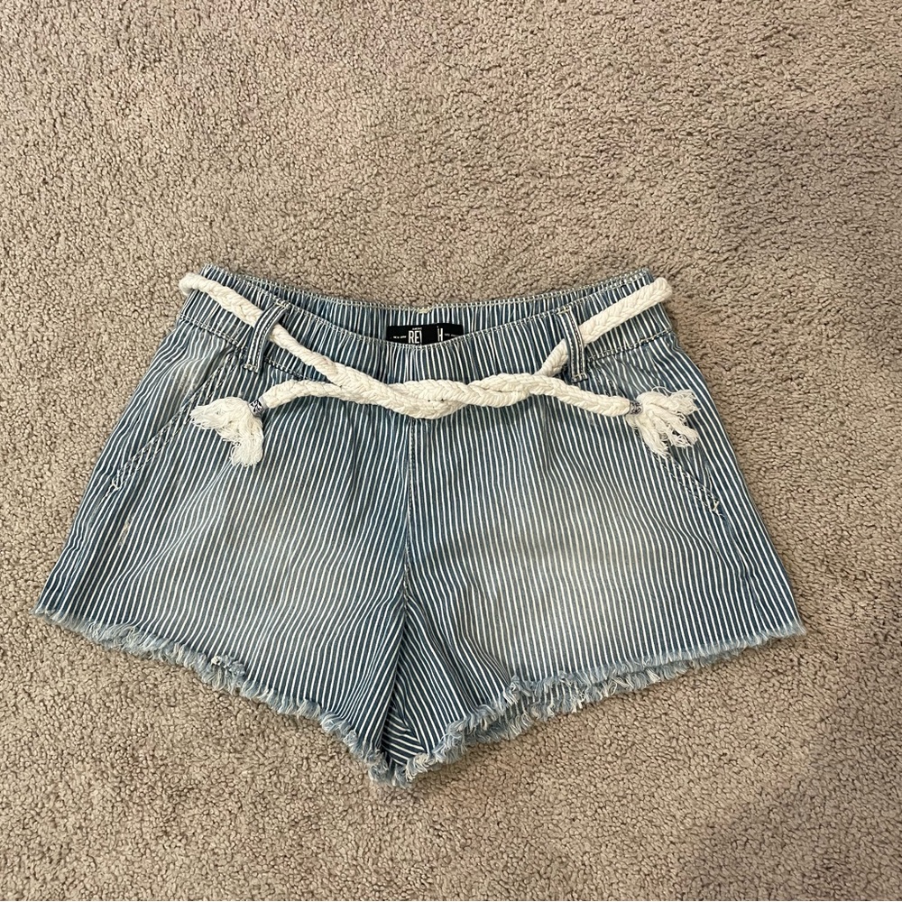 Rewash Denim Pinstripe Shorts